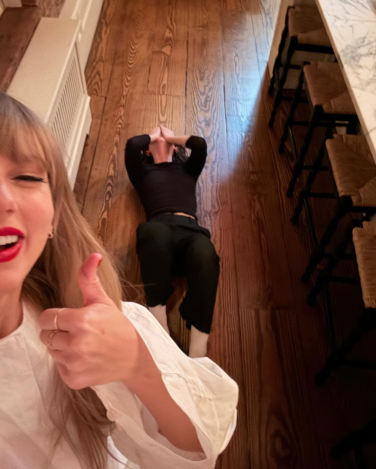 Before the fire happened, Taylor and Gracie had spent the night listening to their unreleased albums and Gracie laid on the floor when she heard Taylor's track, The Smallest Man Who Ever Lived