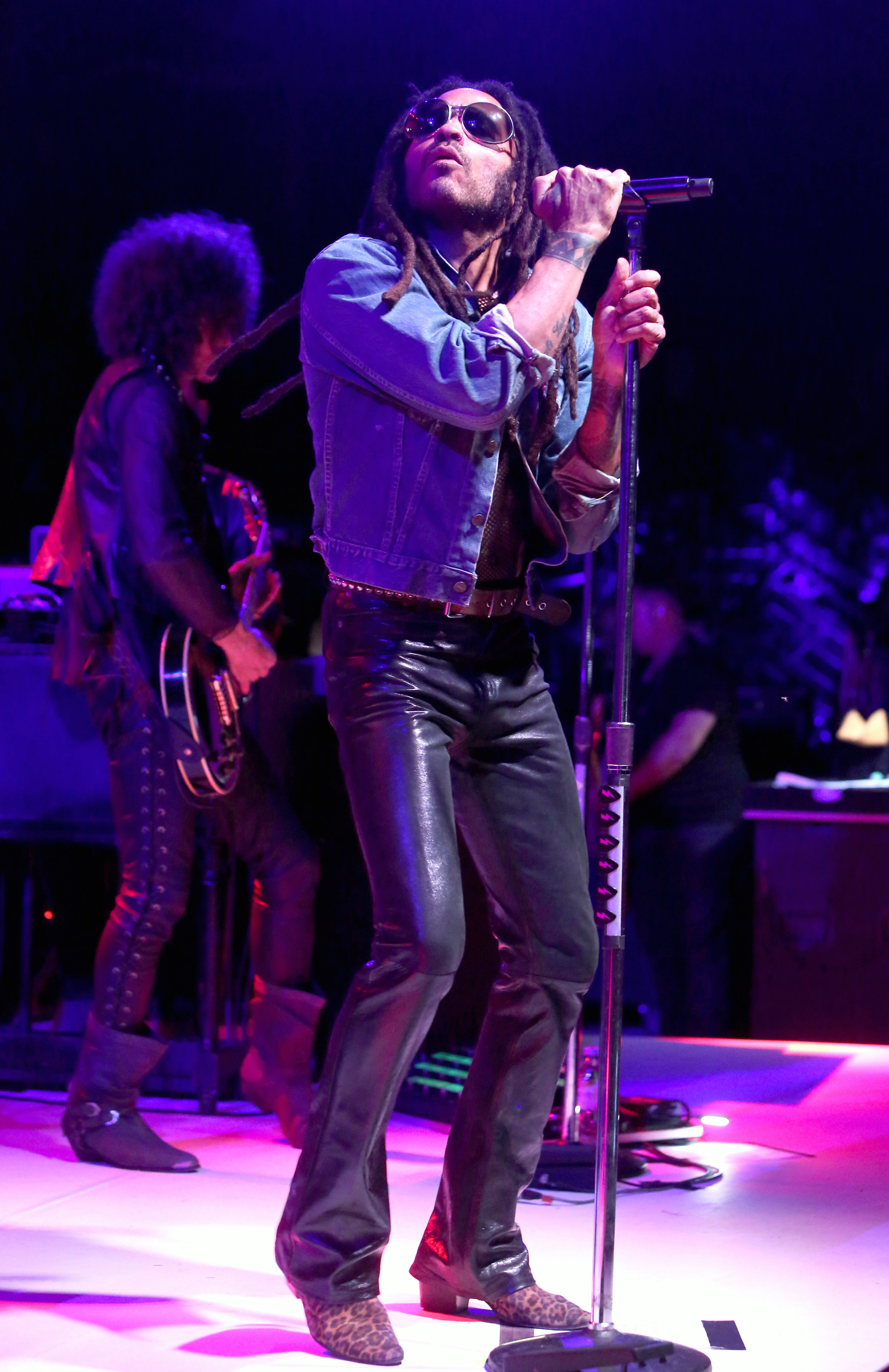 Lenny Kravitz singing at the Hotel du Cap-Eden-Roc in Antibes, France