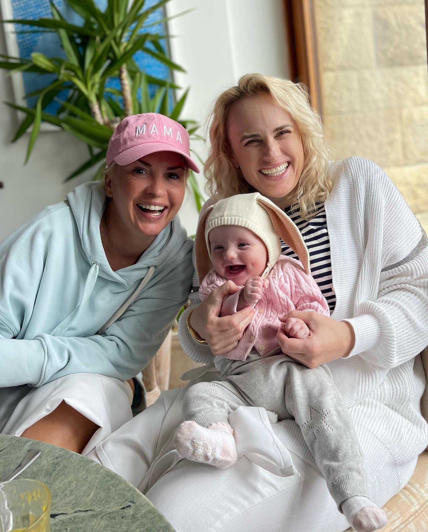 Rebel Wilson with her daughter Royce and fiancée Ramona Agruma