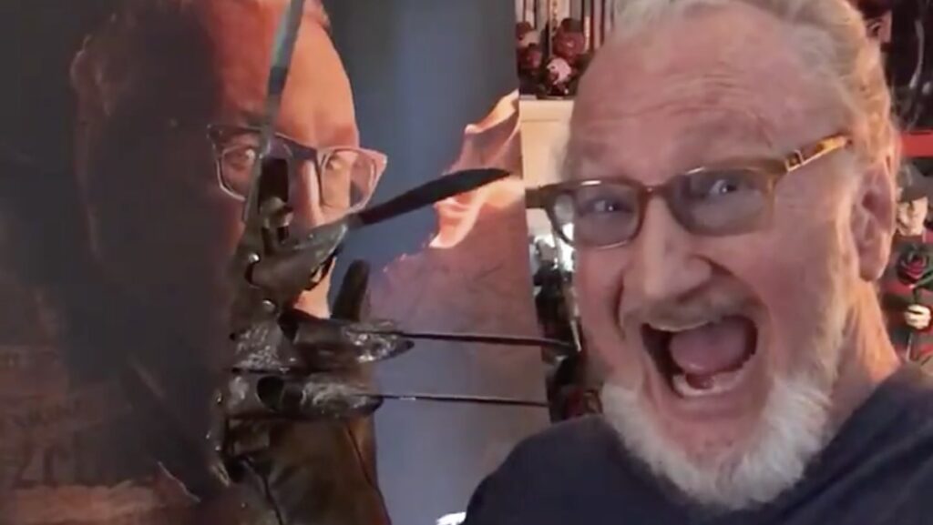 Robert Englund filming PSA