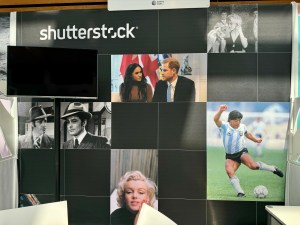 The Shutterstock booth at Sunny Side of the Doc.