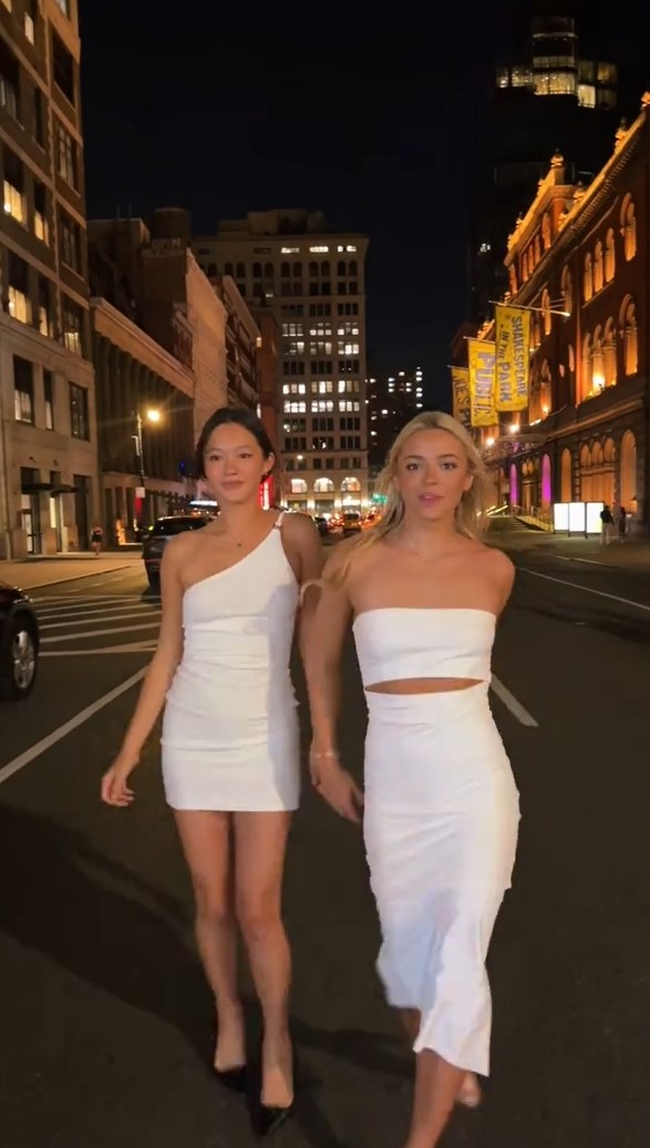 Dunne and Chee have previously turned up for a viral dance in Manhattan