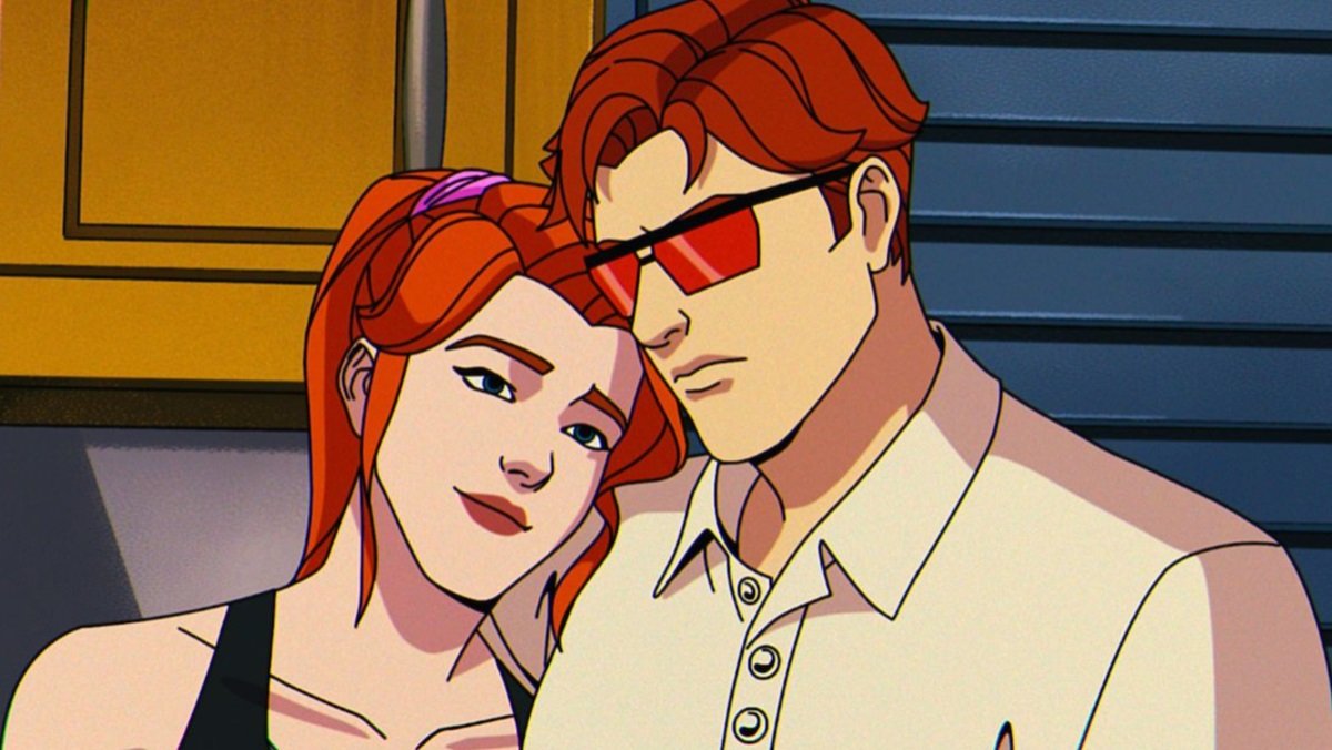Jean Grey and Scott Summers (Cyclops) in X-Men '97. 