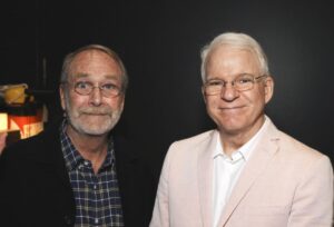 Martin Mull with Steve Martin during an art talk at the Broad Stage in Santa Monica in 2014.