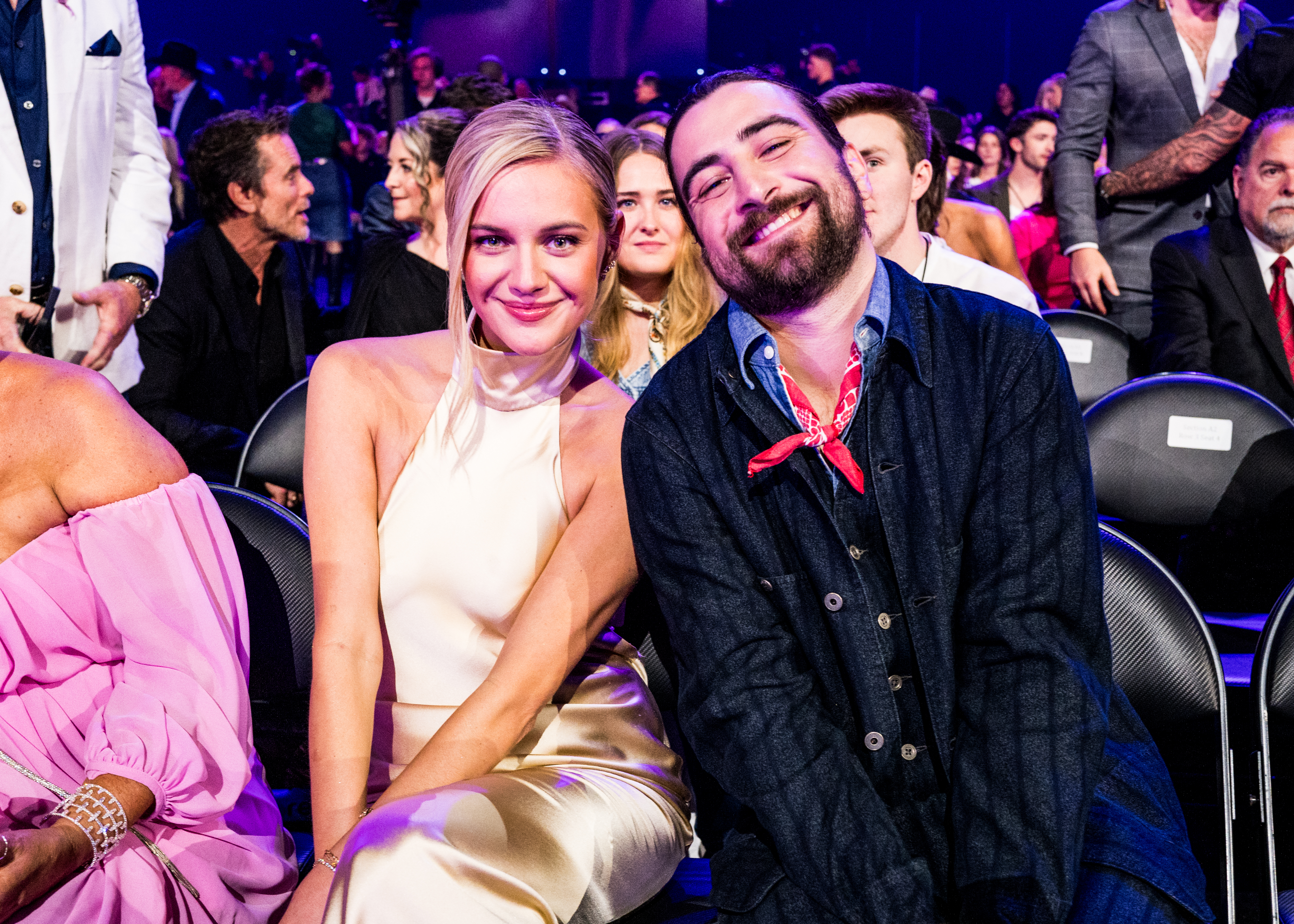 Above, Kelsea Ballerini sat with Noah Kahan at the 59th Academy of Country Music Awards on May 16