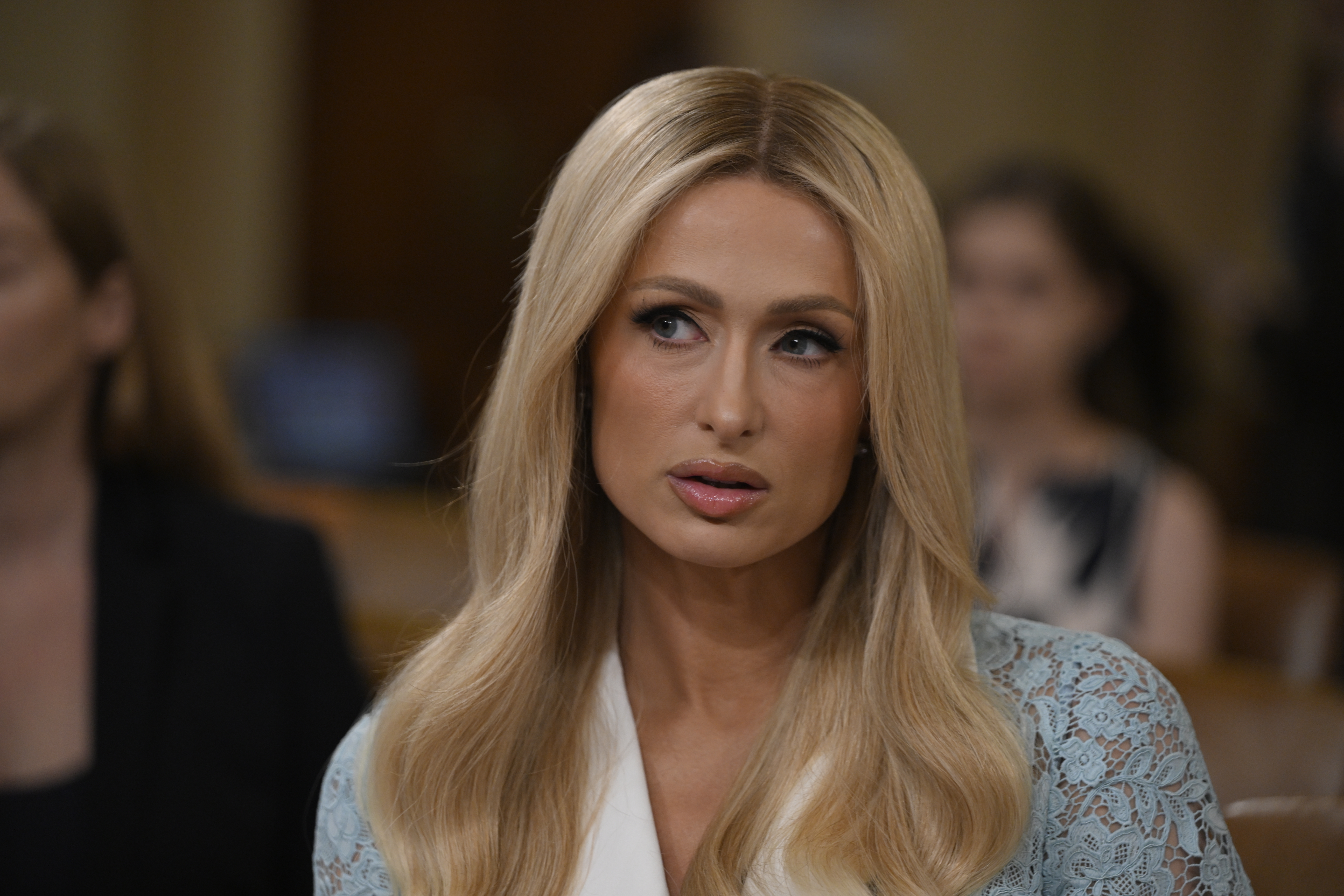 Paris Hilton testified in front of Congress on Wednesday about her experiences in a youth facility
