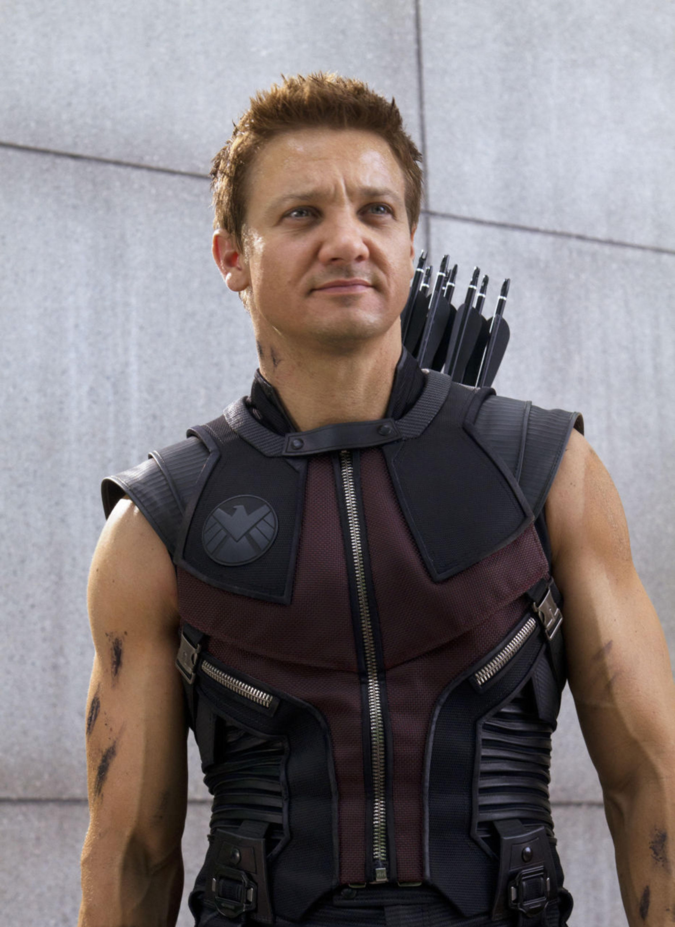 Renner was Hawkeye in the Avengers superhero movies