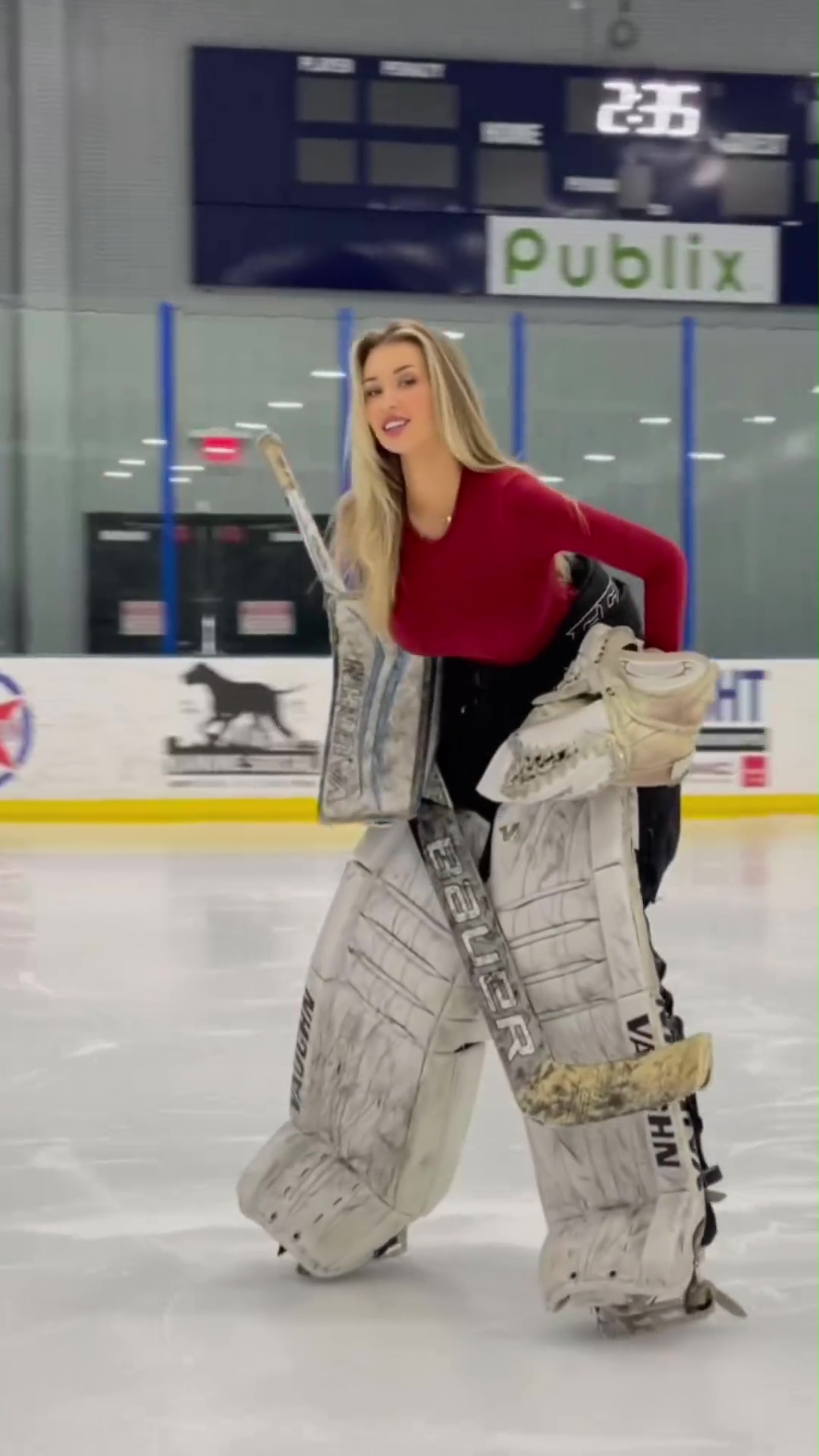 She returned to the ice and showed that she was 'a keeper'