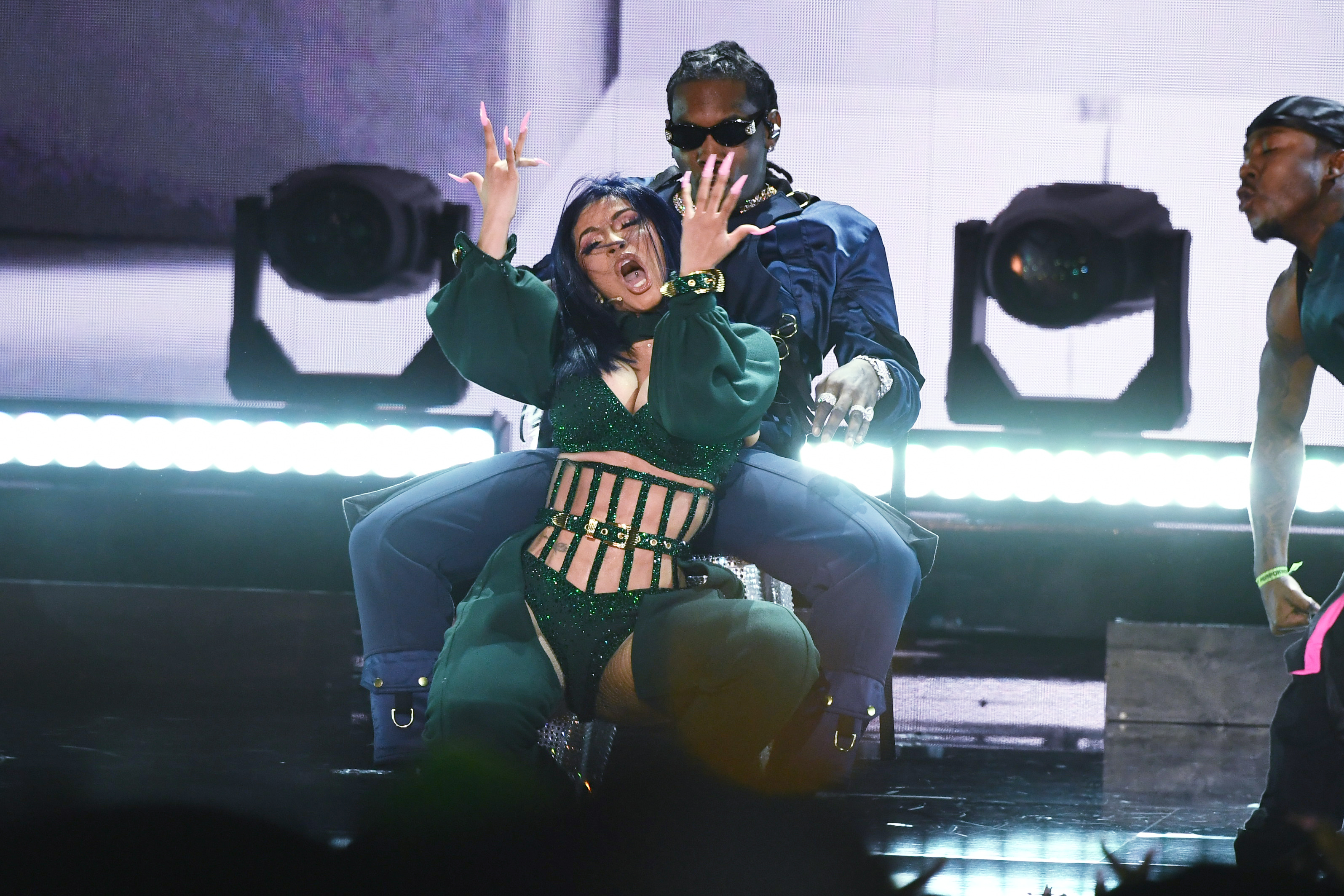 Cardi B set the stage on fire when she opened the 2019 BET Awards with a raunchy performance featuring her husband, rapper Offset