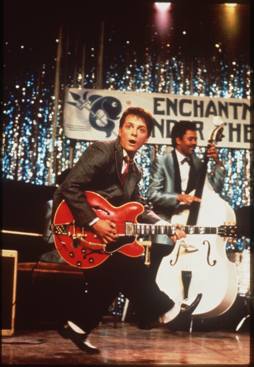 Michael as Marty doing the ‘Chuck Berry riff’ in the movie