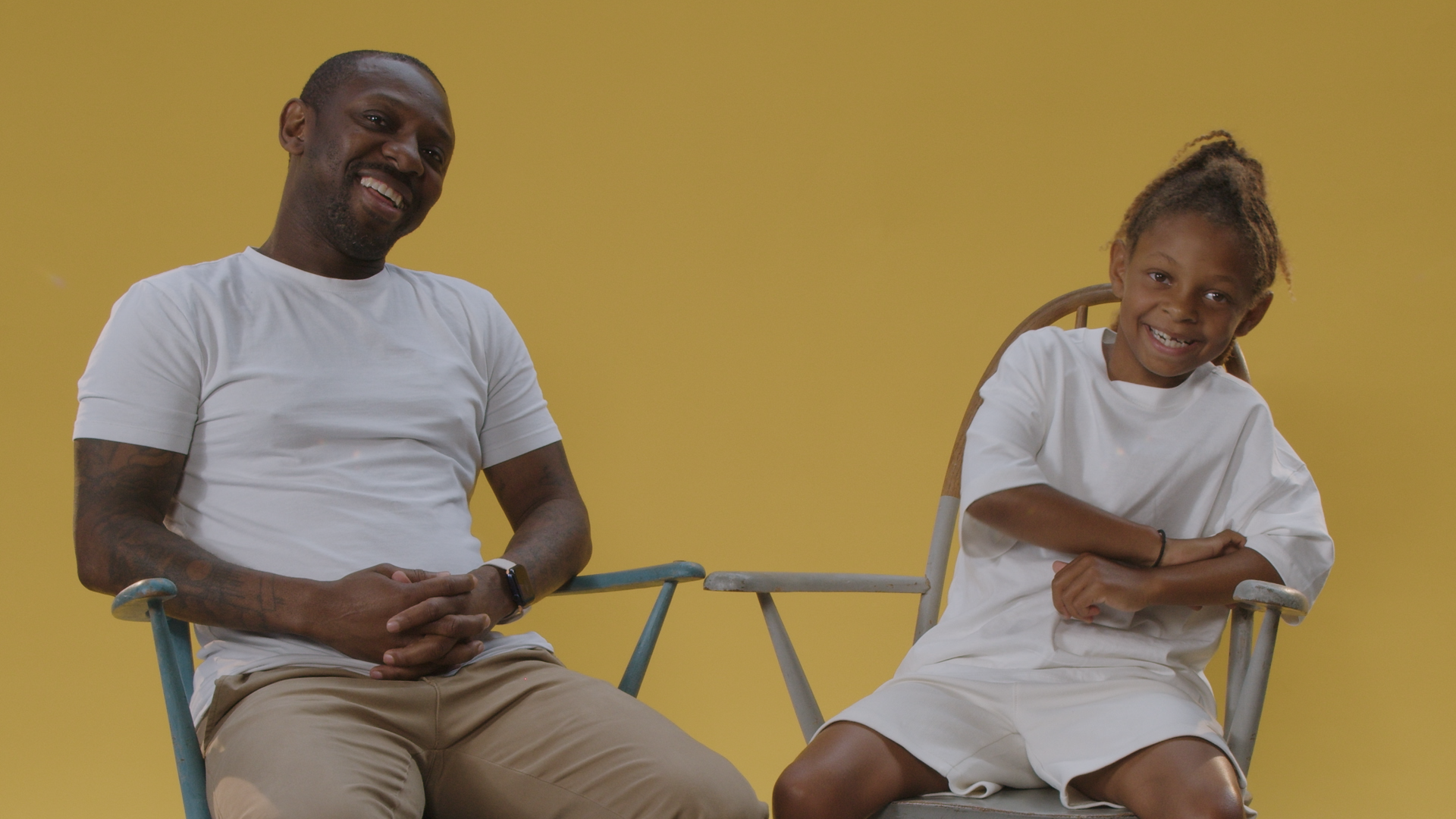 Shaun Wright-Phillips and his daughter have teamed up to front EE's new campaign
