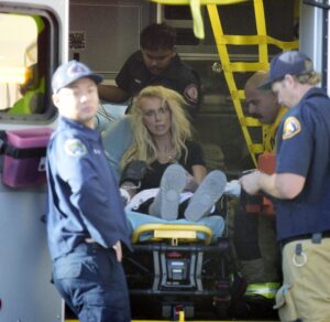 Exclusive photo from The U.S. Sun of America's Next Top Model star CariDee English being treated inside an ambulance outside her home