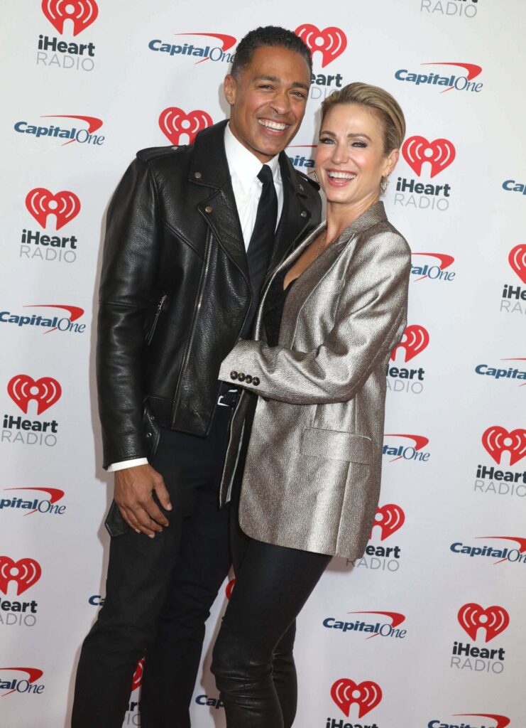 Amy Robach And T.J. Holmes at iHeartRadio z100's Jingle Ball fest, 2023