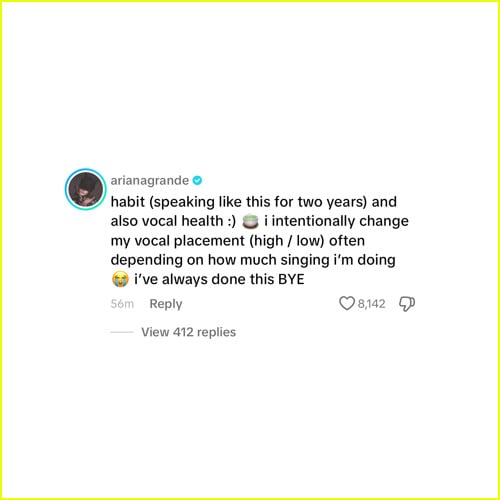 Ariana Grande comment