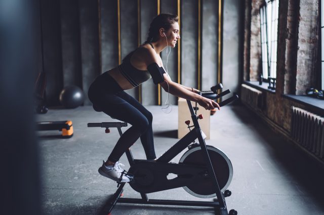 Emily Bett Rickards in Workout Gear Goes for a Run