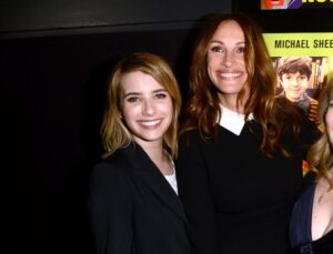 Emma Robert and Julia Roberts photographed together on April 18, 2012 in Los Angeles, California.