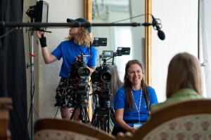 Director-producer Amanda McBaine behind-the-scenes of 'Girls State'