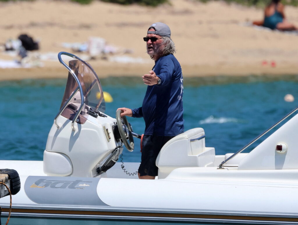 Kurt Russell and his partner, Goldie Hawn, enjoyed some time together in Greece