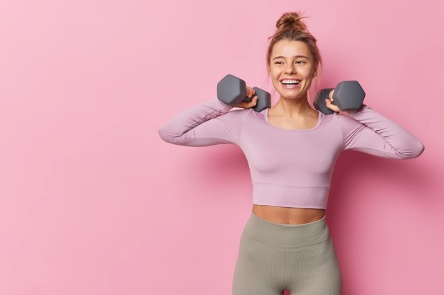 Heather Rae El Moussa In Pink Workout Gear Shows Off Dance Moves