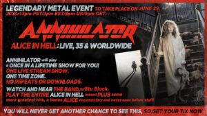 JEFF WATERS And STU BLOCK To Perform ANNIHILATOR's Entire 'Alice In Hell' Album During One-Off Livestream Event