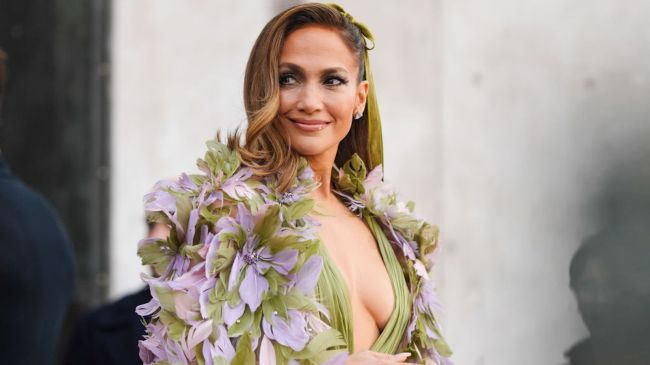 jennifer lopez in a green dress