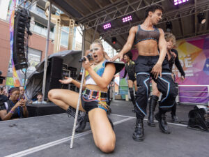Jojo Siwa, seen during a performance at the Chicago Pride Fest in June 2024, went on an expletive-filled rant during New York City Pride