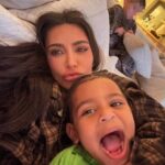 Kim Kardashian's fans encouraged her to be careful after she posted a new photo of her youngest son