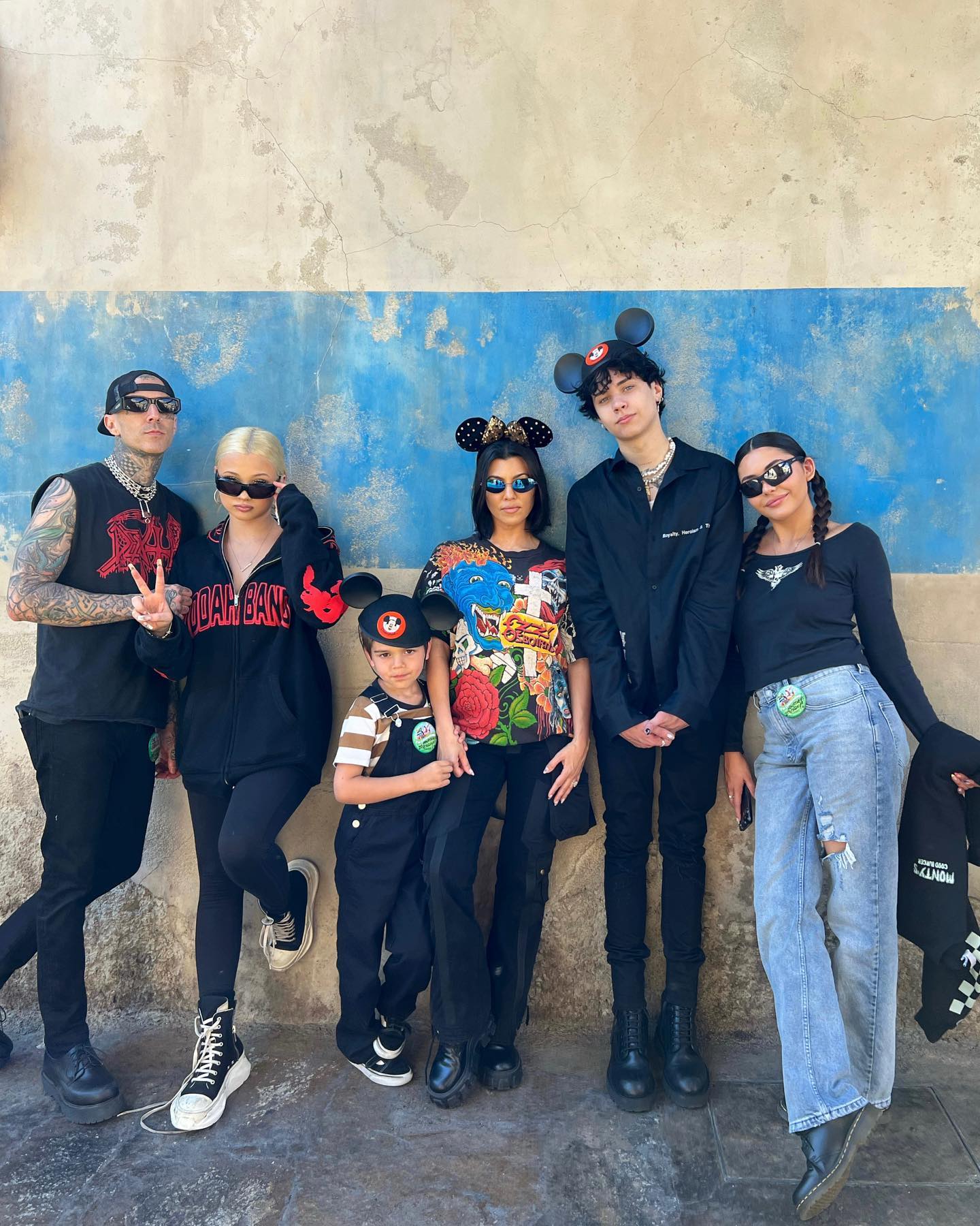 In addition to Rocky, Travis and Kourtney have three kids each from previous relationships