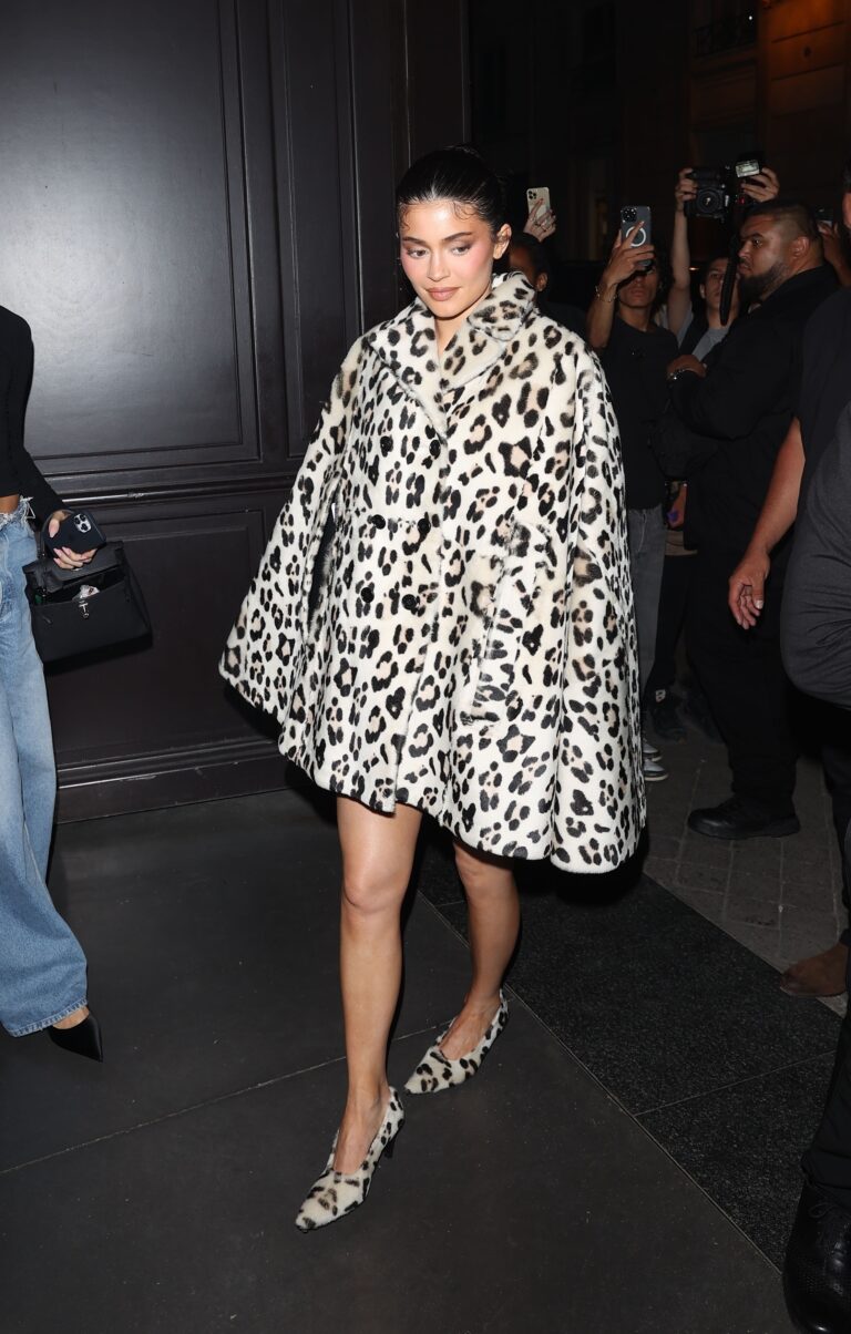 Kylie Jenner wears leopard-print mini dress after Bianca Censori's ...