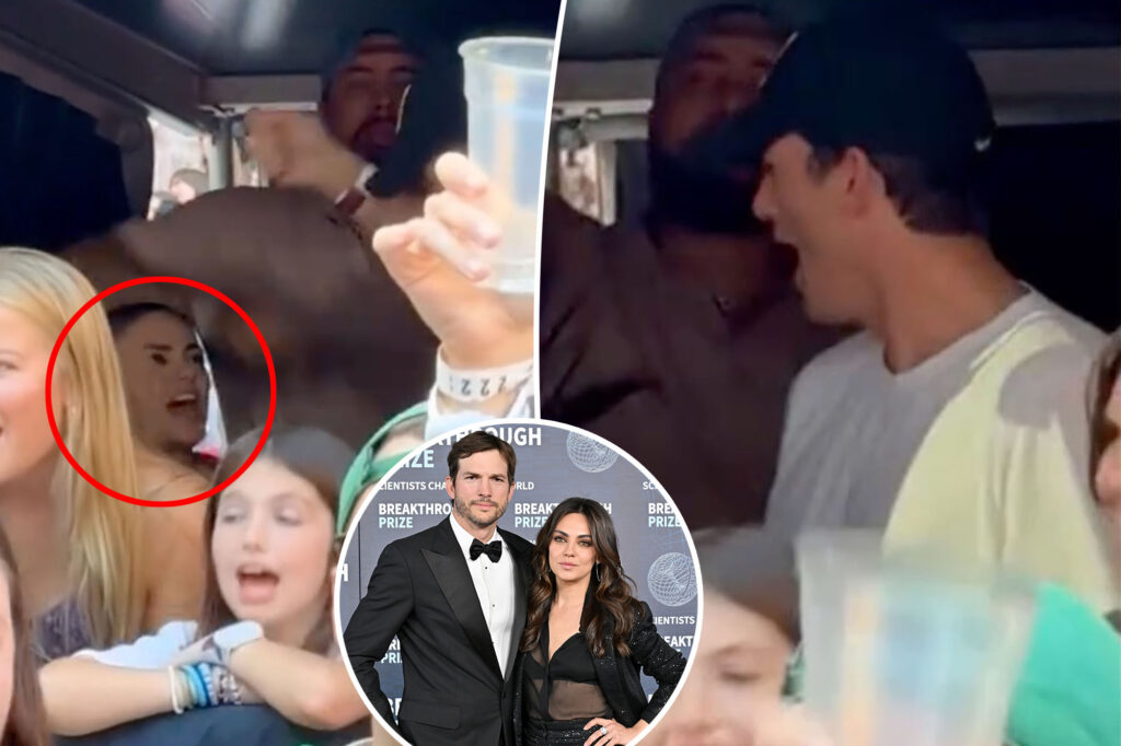 Mila Kunis proposes to Ashton Kutcher at Taylor Swift's Eras show