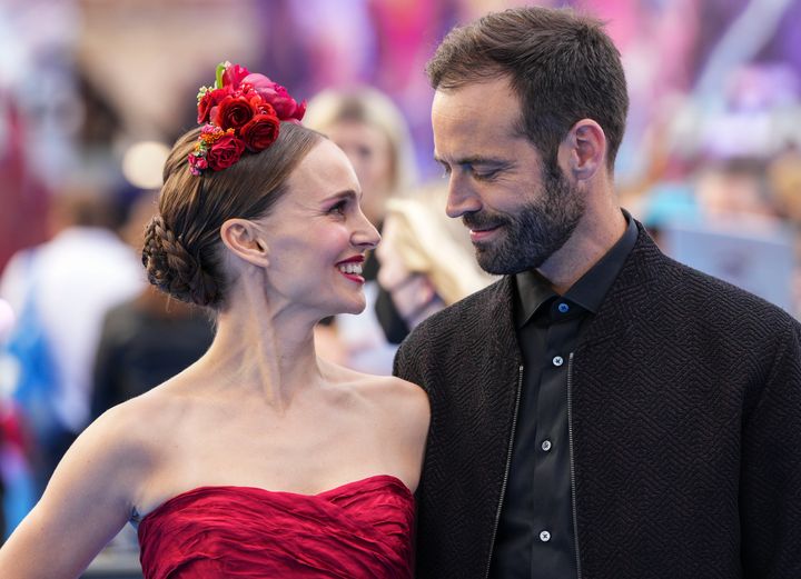 Portman and Millepied at the 2022 premiere of "Thor: Love and Thunder" in London.