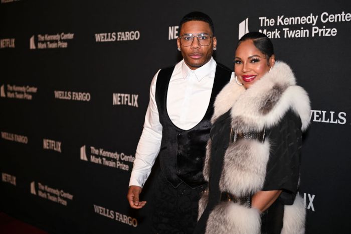 Nelly and Ashanti attend US-ENTERTAINMENT-COMEDY-MARK TWAIN