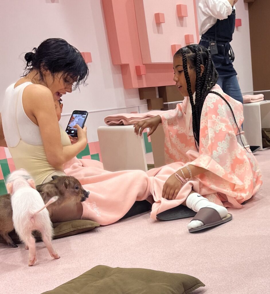 Bianca Censori and North West were spotted at a Tokyo cafe on Wednesday night