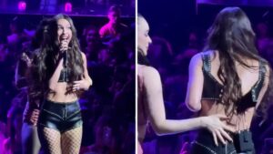 Olivia Rodrigo mortified after on-stage wardrobe malfunction almost ends in disaster