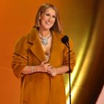 Celine Dion presents Album Of The Year award during the Grammy Awards on February 4, 2024