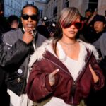 Rihanna and A$AP Rocky attend AWGE - Front Row - Paris Fashion Week - Menswear Spring/Summer 2025