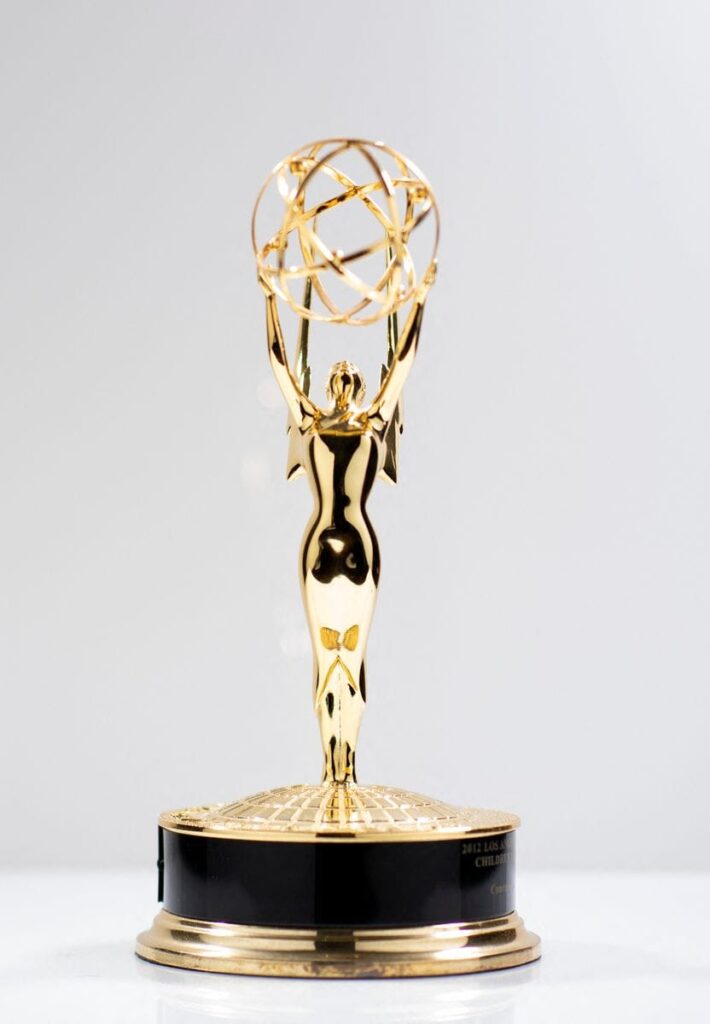 Photo of an Emmy Trophy, in Los Angeles, California, September 16, 2021.