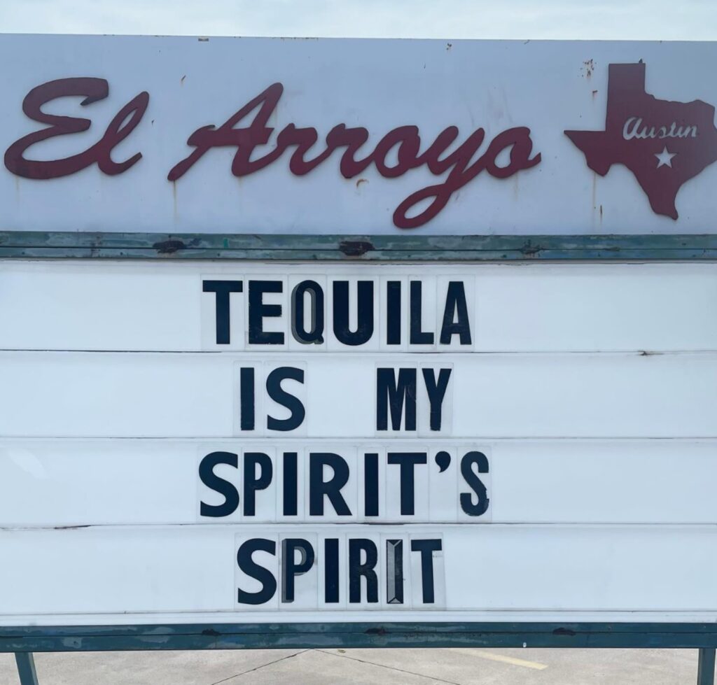 funny meme tequila joke El Arroyo sign