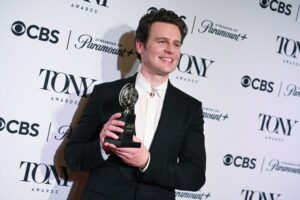Jonathan Groff won for Best Leading Actor in a Musical for his performance in the revival of "Merrily We Roll Along."