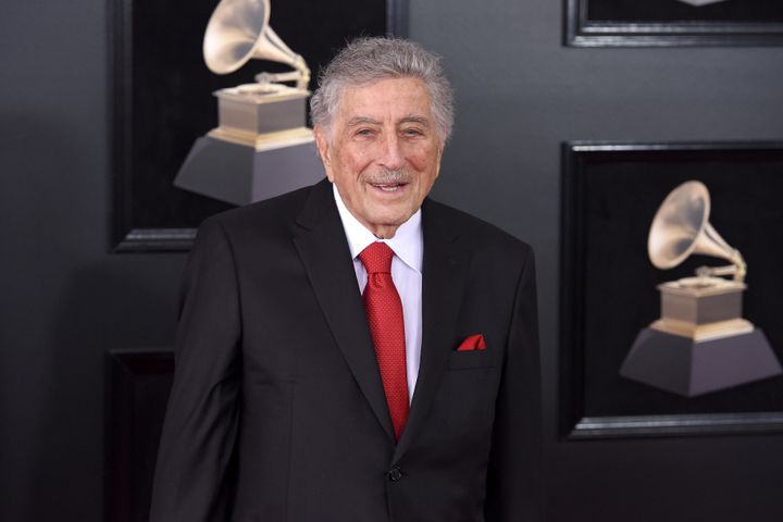 NEW YORK, NY - JANUARY 28: Tony Bennett attends the 60th Annual GRAMMY Awards - Arrivals at Madison Square Garden on January 28, 2018 in New York City. (Photo by Presley Ann/Patrick McMullan via Getty Images)