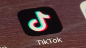 tiktok logo on cellphone