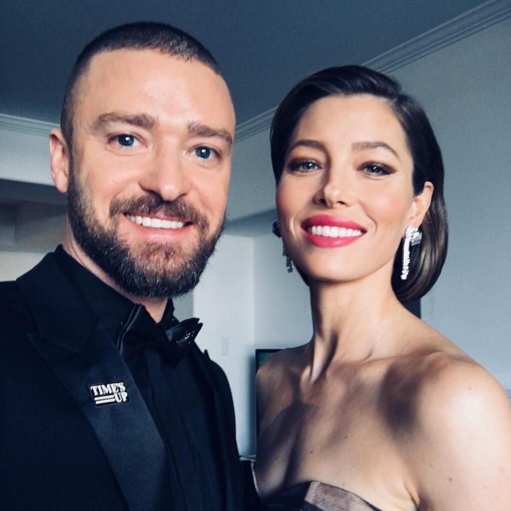 Justin Timberlake and Jessica Biel, pictured here snapping a sweet selfie, rarely post photos of their two sons