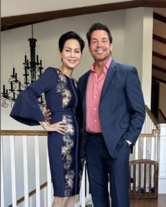 Hallmark star Brendan Elliott and his wife, Camilla Row, get all dressed up for a fundraising event for City of Hope, hosted by fellow actress Bonnie Hunt