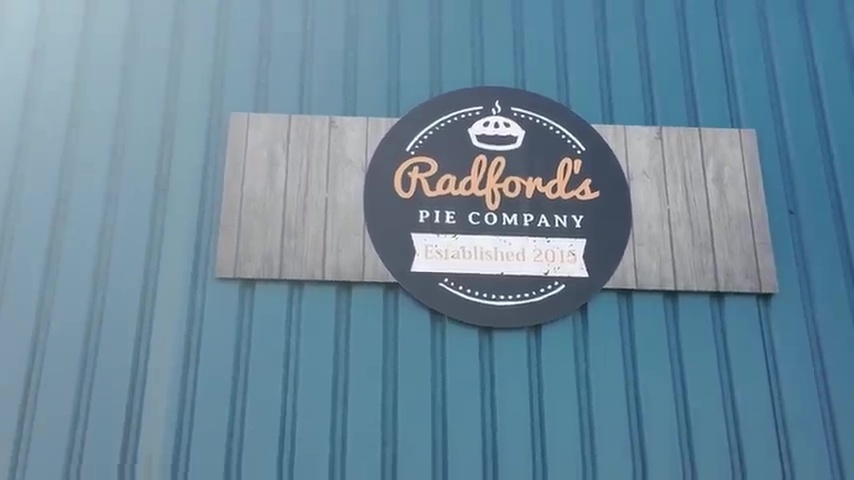 The Radford's Pie Company's kitchen is based near their 10-bedroom home