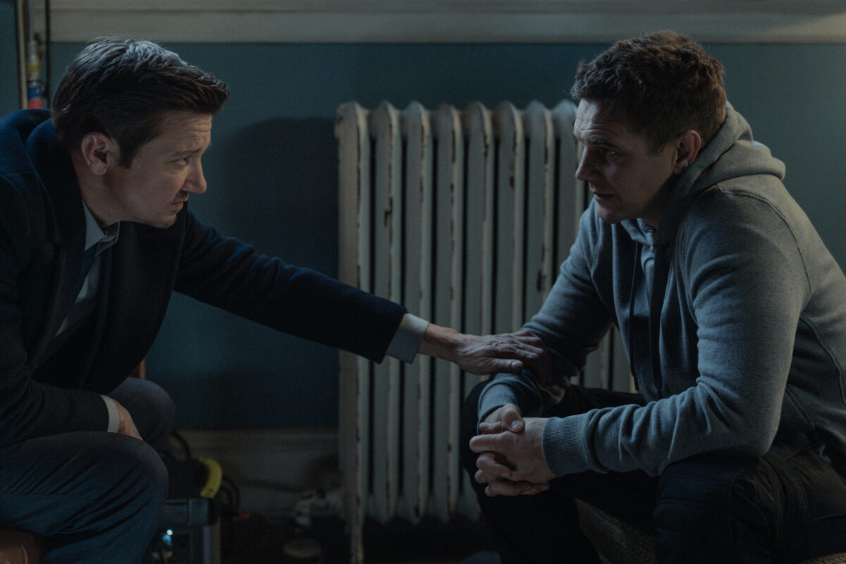 Jeremy Renner and Taylor Handley in 'Mayor of Kingstown'