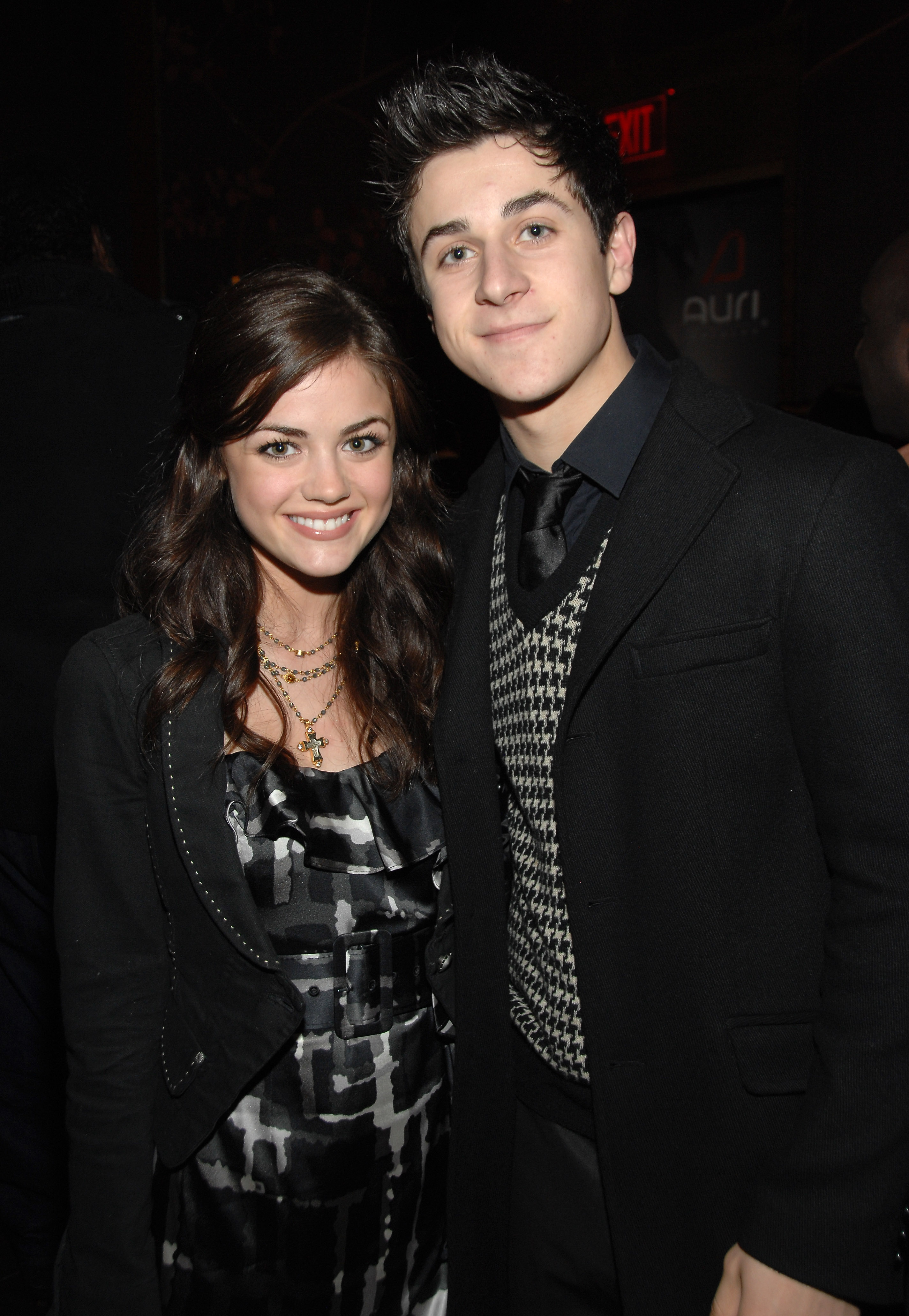 Lucy Hale and David Henrie at Stars For a Cause at the Hollywood Foreign Press Association Salute To Young Hollywood Party on December 17, 2008, in Los Angeles
