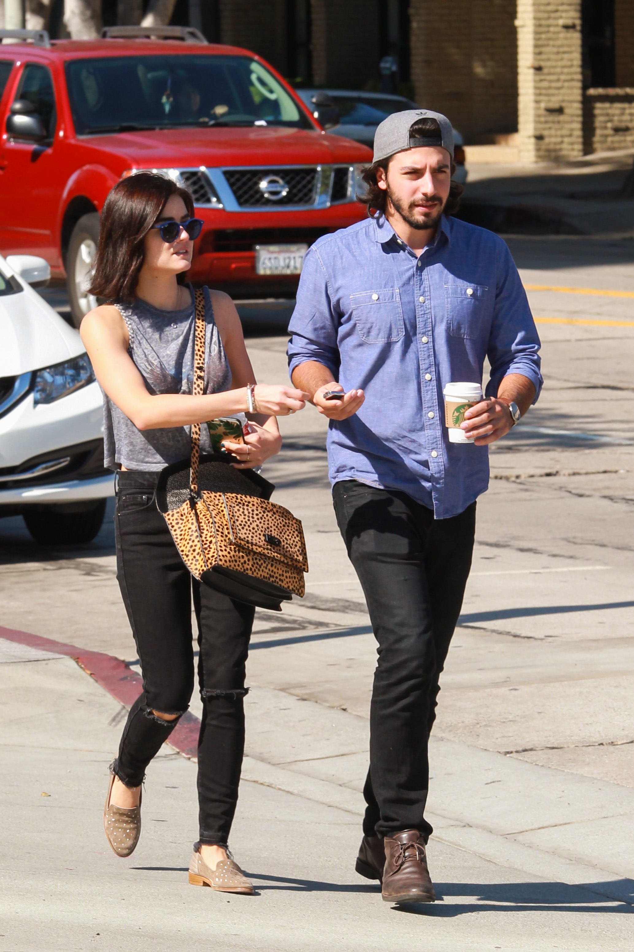 Lucy Hale and Anthony Kalabretta were seen walking together on October 20, 2015, in Los Angeles, California
