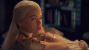 Milly Alcock's house of the dragon season two cameo as young Rhaenyra Targaryen