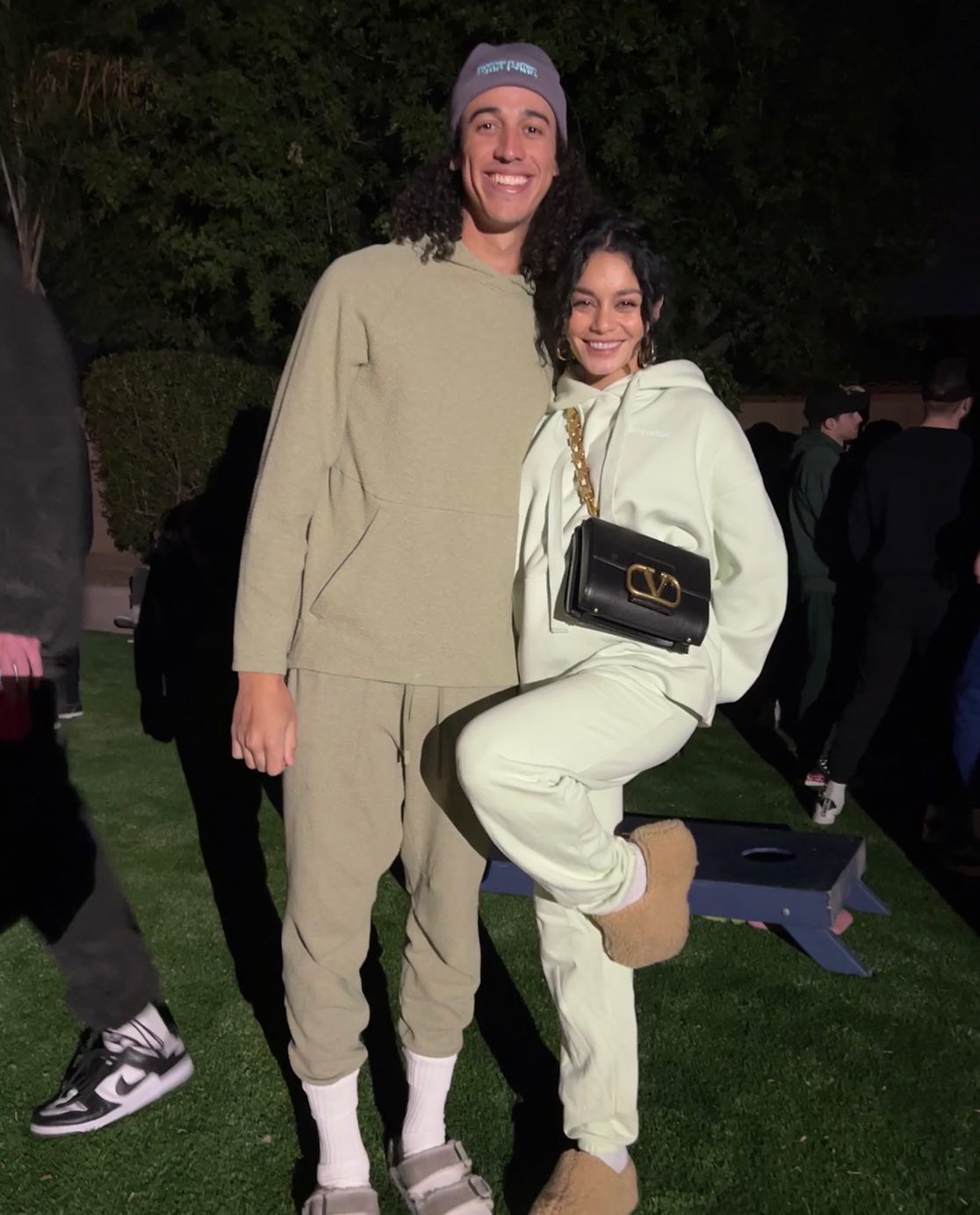 Vanessa Hudgens and Cole Tucker, seen in a sweet Instagram snap the actress shared, were first linked in 2020