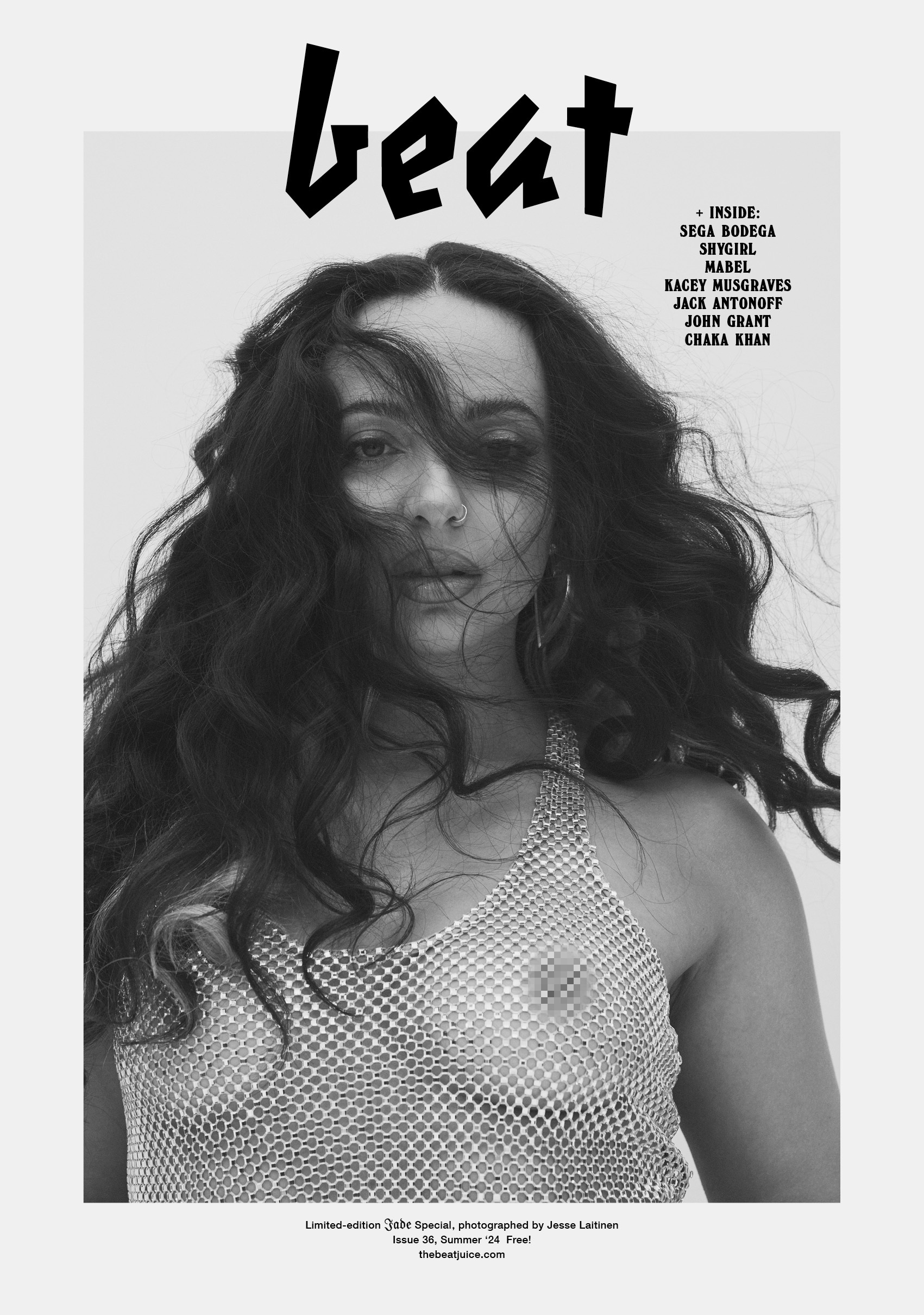 Jade stuns on the cover of Beat Magazine in a chain top